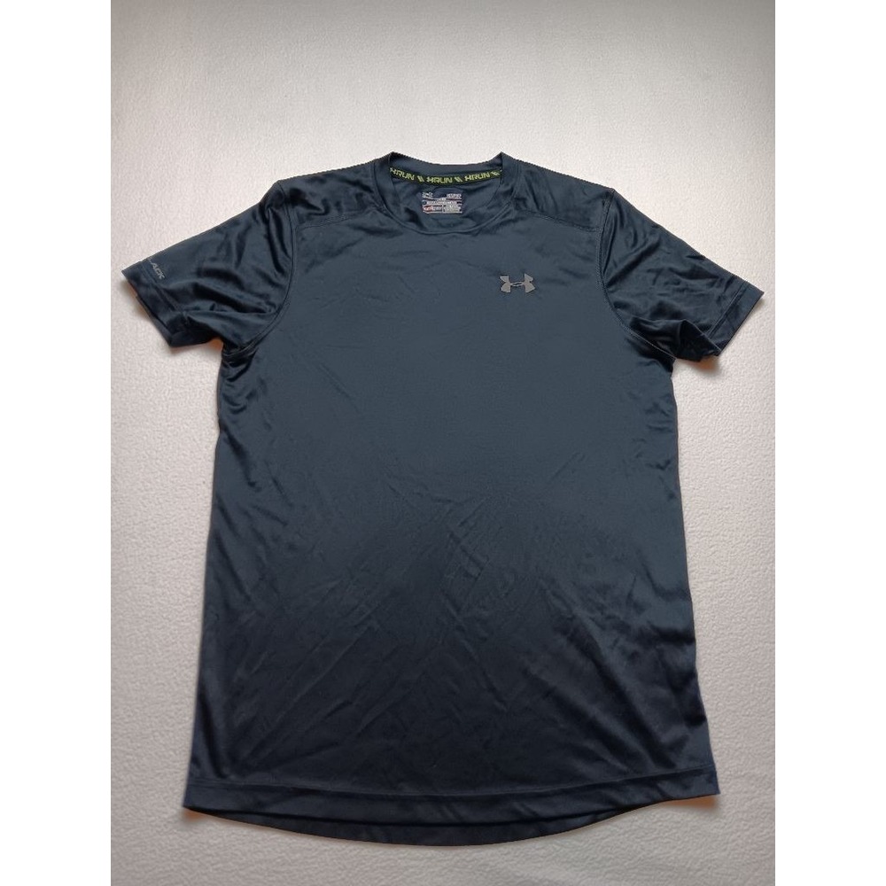 Under Armour HeatGear Run Fitted Mens Size S Black Short Sleeve Running Shirt